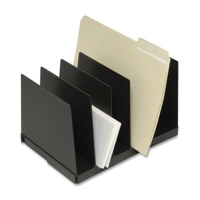 DESK ORGANIZER-EXPAND-A-FILE, BLACK (6 SECTIONS)