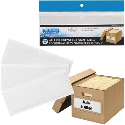 LABEL HOLDER-9-1/4 X 2-1/4&quot; FOR FILE BOXES, 12/PACK