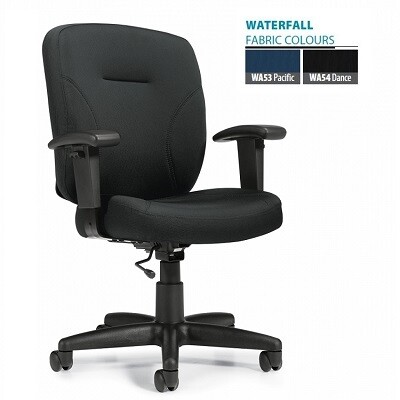 CHAIR-TASK, YOHO WITH ARMS, WATERFALL BLACK
