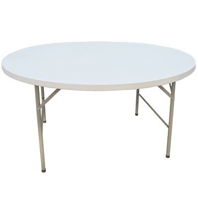 TABLE-FOLDING, RESIN 60"X29" ROUND, GRANITE