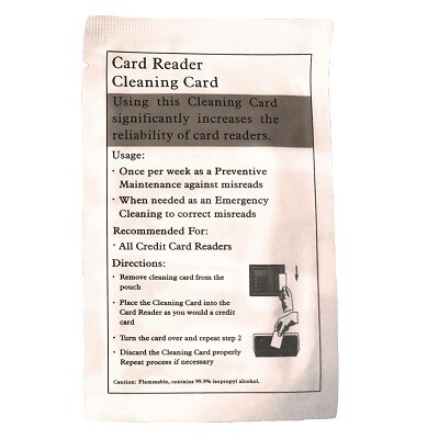 CLEANING CARD-POS MACHINES, CREDIT CARD SIZE, 2/PK