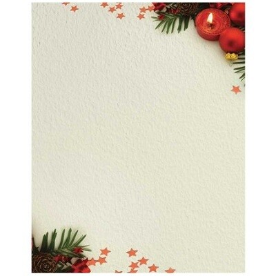 LETTERHEAD-CHRISTMAS, HOLIDAY TRIMMINGS 25/PACK