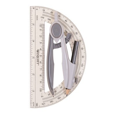 MATH SET-2 PIECE, SAFETY COMPASS AND PROTRACTOR ASSORTED