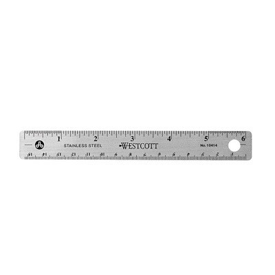RULER-6&quot;/15CM STAINLESS STEEL WITH CORK BACK
