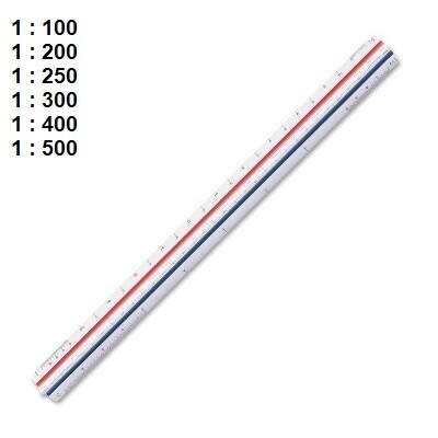 SCALE-TRIANGULAR METRIC 30CM DIV.4 ARCHITECTS