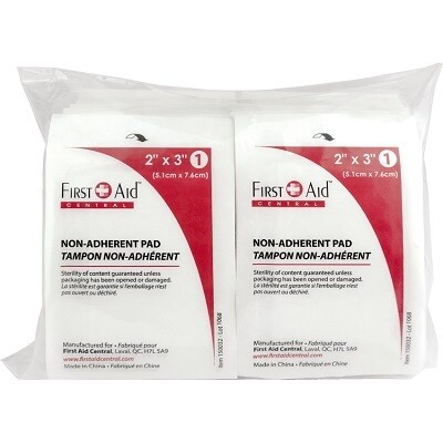 BANDAGE-FIRST AID NON-ADHERENT 2&quot; X 3&quot; PAD 100/PACK