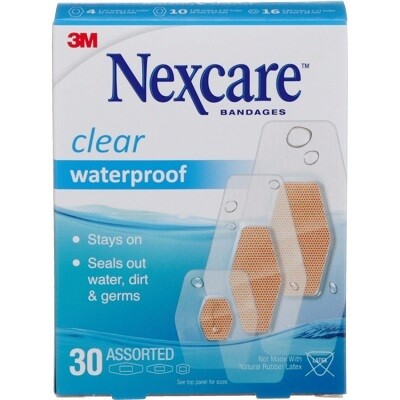 BANDAGES-NEXCARE WATERPROOF, ASSORTED SIZES