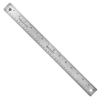 RULER-15&quot;/38CM STAINLESS STEEL WITH CORK BACK