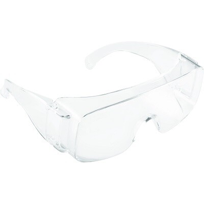 SAFETY GLASSES-OVER-THE-GLASS,WRAPAROUND DESIGN, CLEAR