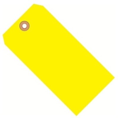 TAGS-SHIPPING SIZE 8, 6-1/4X3-1/8 YELLOW 1000/CT (A53628)