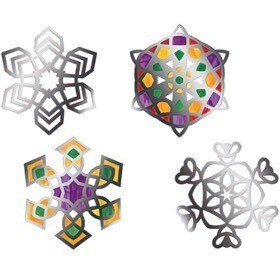 SNOWFLAKE STAINED GLASS FRAMES