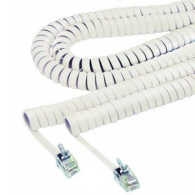 TELEPHONE COIL CORD-25&#39; IVORY