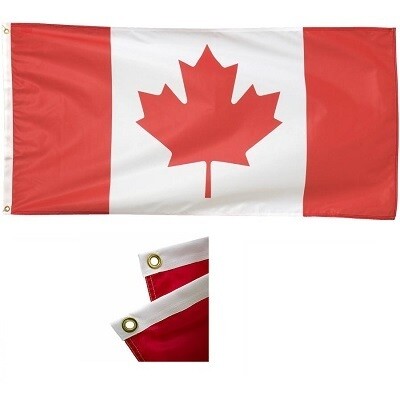FLAG-CANADA 54 X 27&quot; NYLITE OUTDOOR GROMMET