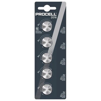BATTERY-LITHIUM COIN PROCELL 3V 5-PACK