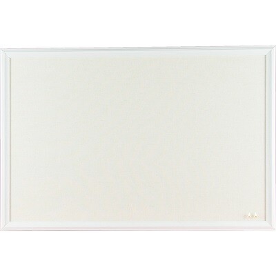 BULLETIN BOARD-LINEN FABRIC 20&quot; X 30&quot;, WHITE FRAME