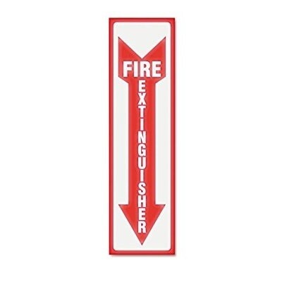SIGN-GLOW IN DARK 4X13 FIRE EXTINGUISHER