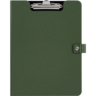 PADFOLIO-RIBBED TEXTURE WITH CLIP, 9-1/4&quot; X 12-1/2&quot;, GREEN