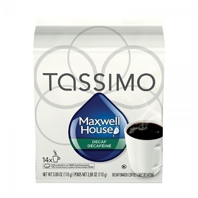 COFFEE-TASSIMO MAXWELL HOUSE BLEND DECAFFEINATED 14/BOX