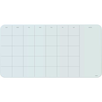 MARKER BOARD-GLASS, MONTHLY CALENDAR, MAGNETIC 23&quot; X 12&quot;
