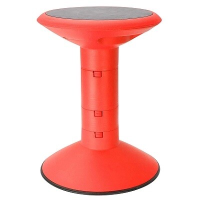 WOBBLE CHAIR, ADJUSTABLE 12-18&quot; RED