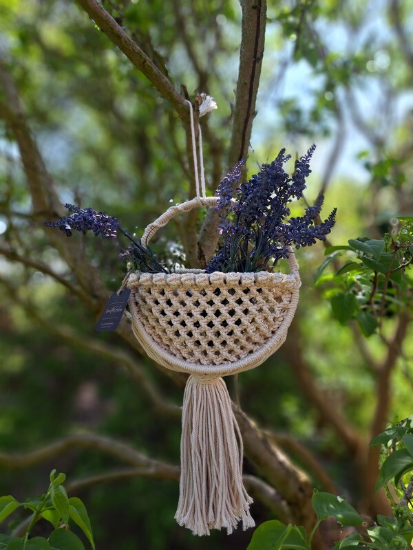 Makramee-Wandtasche (rund)