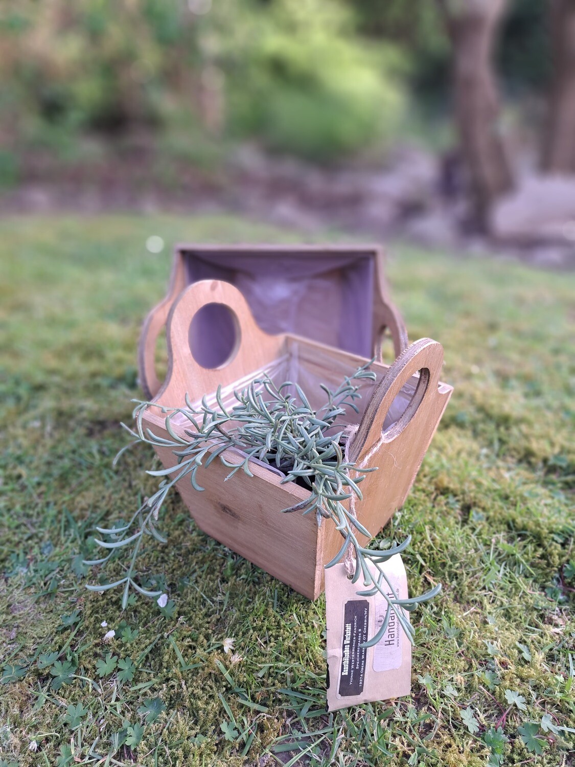 Blumenkübel aus Holz (2er-Set)