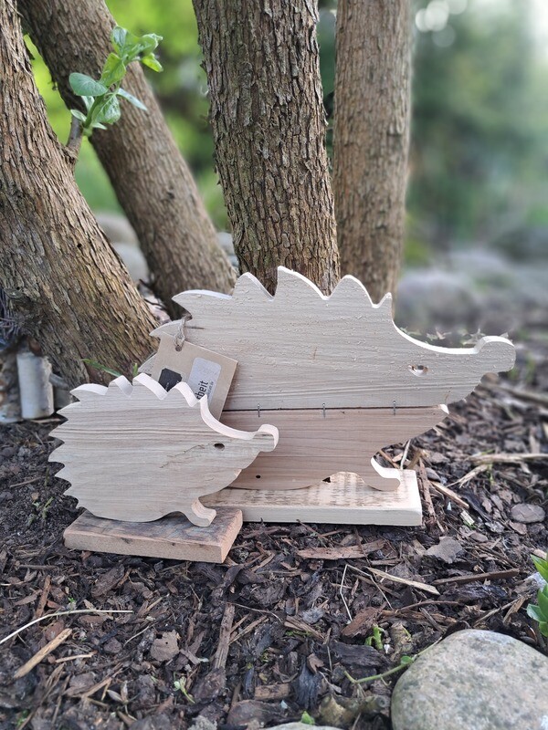 Deko-Igel aus Holz (2er-Set)