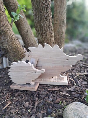Deko-Igel aus Holz (2er-Set)