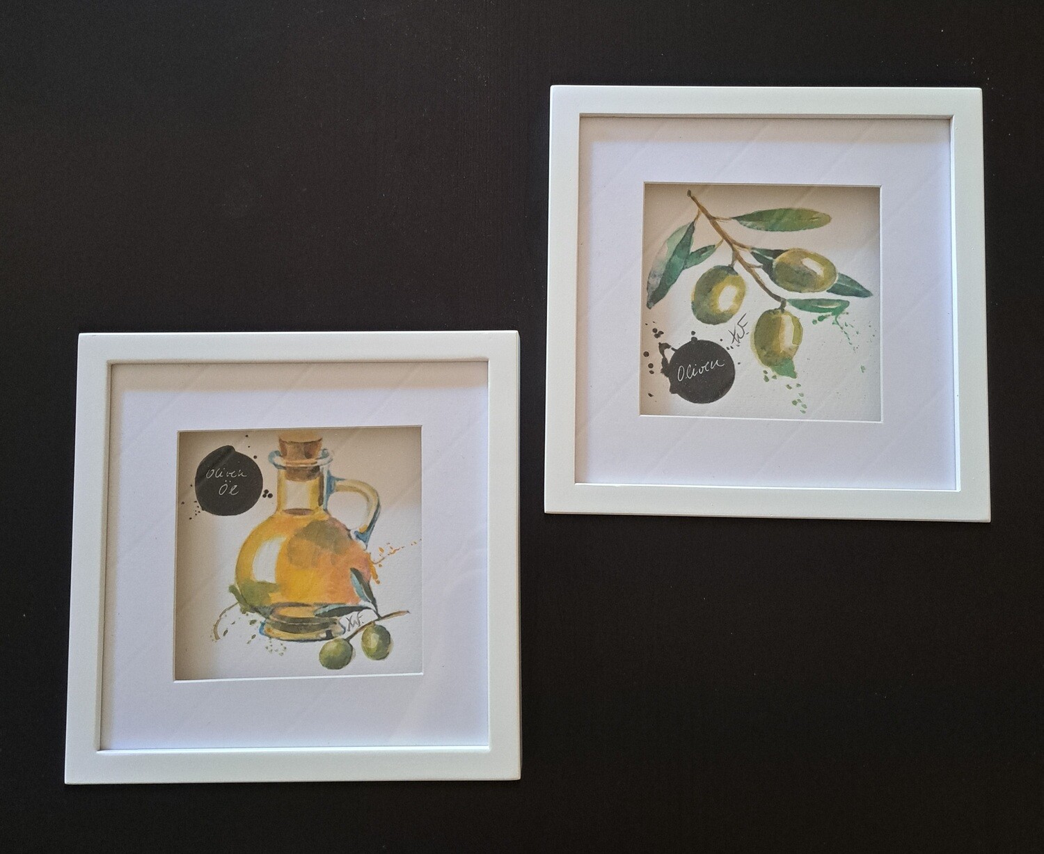 Stillleben &quot;Oliven&quot; (2er-Set)