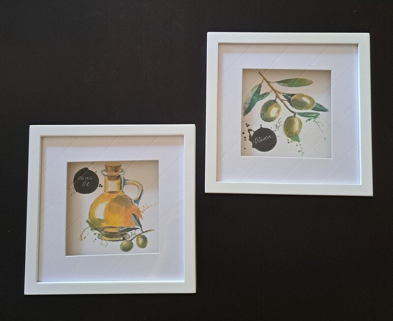 Stillleben &quot;Oliven&quot; (2er-Set)
