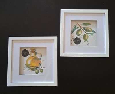 Stillleben &quot;Oliven&quot; (2er-Set)