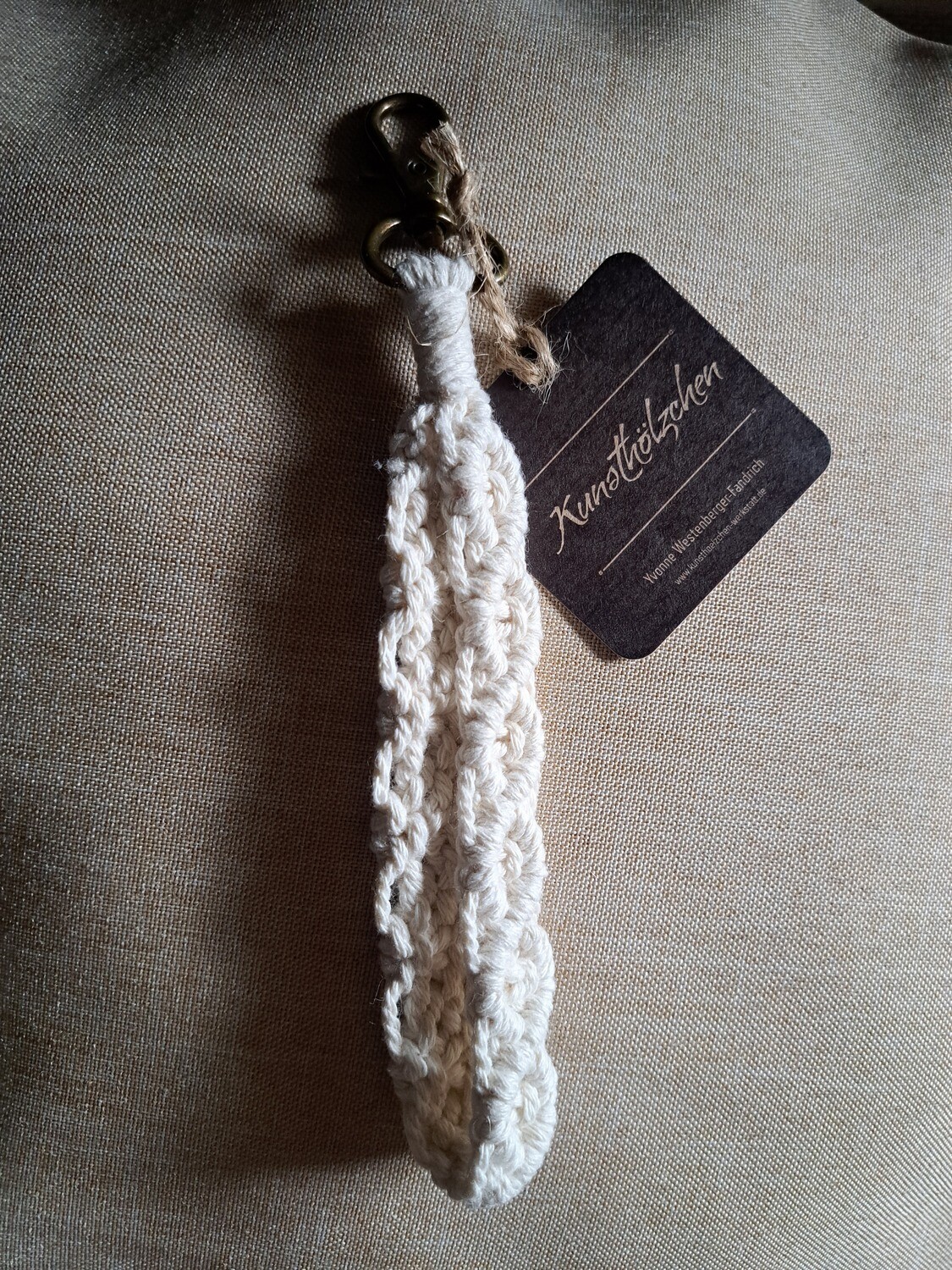 Makramee-Anhänger (Weiß)