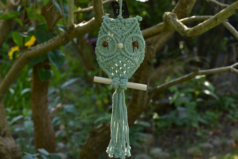 Wandbehang &quot;grüne Eule&quot;
