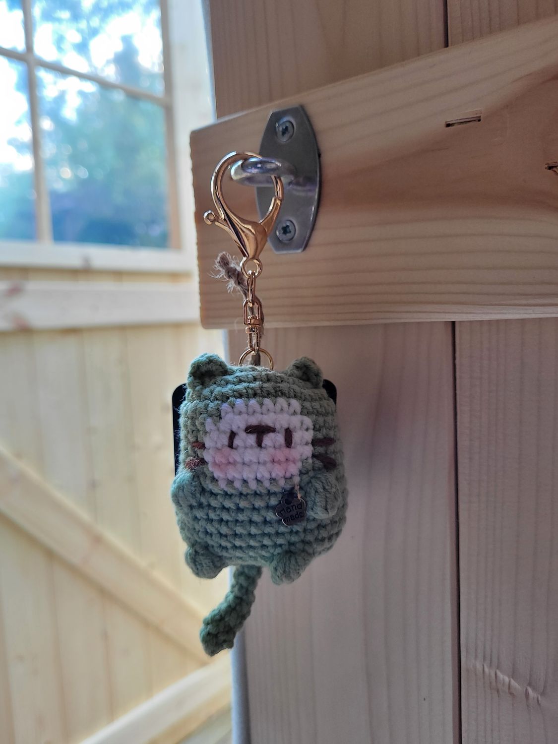 Schlüsselanhänger &quot;Kleine Katze grüner Tee&quot;