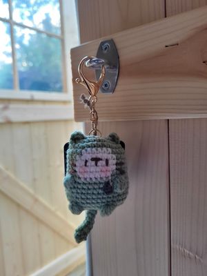 Schlüsselanhänger &quot;Kleine Katze grüner Tee&quot;
