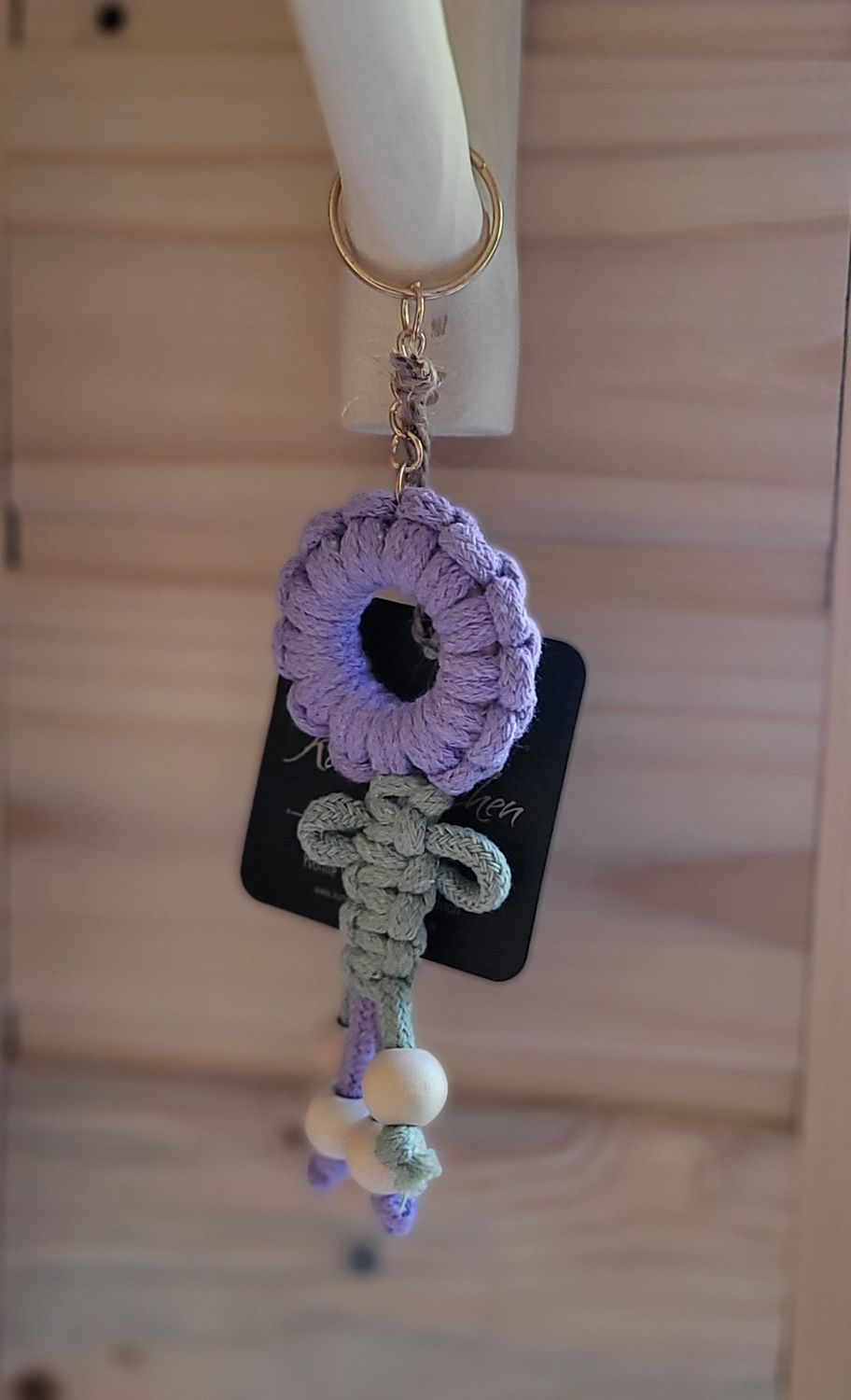 Schlüsselanhänger &quot;Purpur Blume&quot;