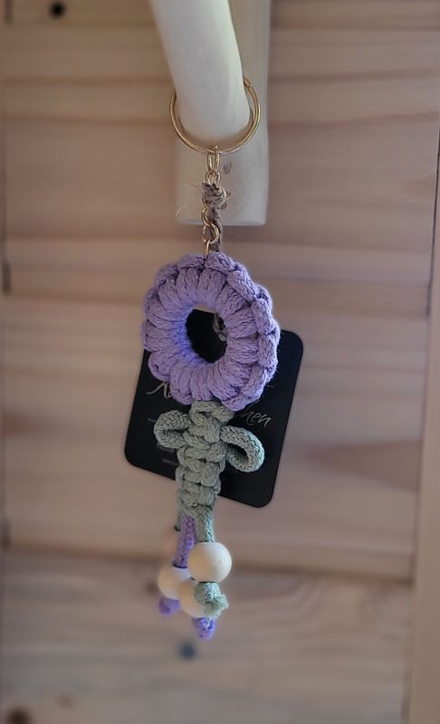 Schlüsselanhänger &quot;Purpur Blume&quot;