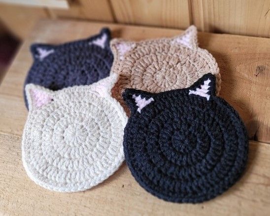 Untersetzer &quot;Katzenköpfe&quot;, 4-er Set
