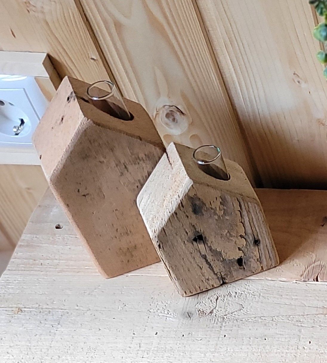 Dekovase &quot;Häuschen&quot; 2er Set