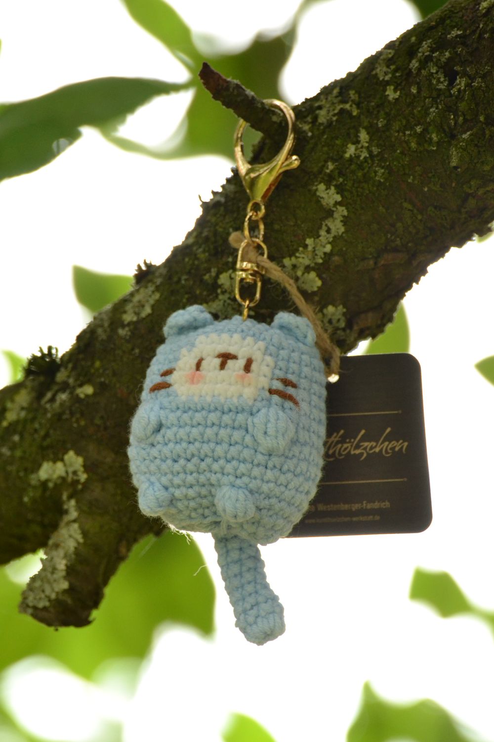 Schlüsselanhänger &quot;Blaue Katze&quot;