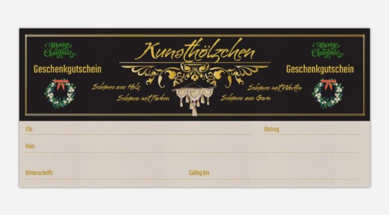 Geschenkgutschein "Weihnachten" Geschenkgutschein "Weihnachten"