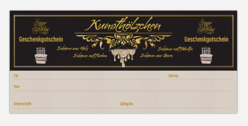 Geschenkgutschein "Geburtstag" Geschenkgutschein "Geburtstag"