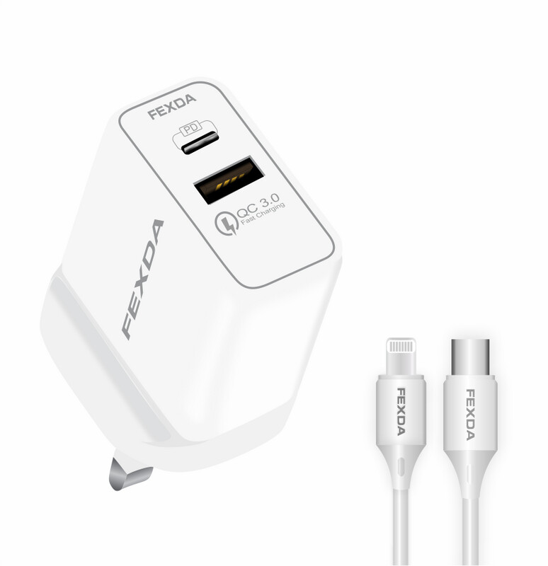 C3E PD&amp;QC 20W USB-C Fast Charger &amp; 60W USB-C to USB-C Cable