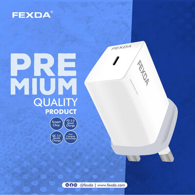 Fexda C2E PD 20W USB-C Fast Charger
With 30W USB-C to Lighting Cable