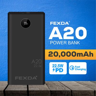 A20 20000mAh 22.5W PD+Q Power Bank