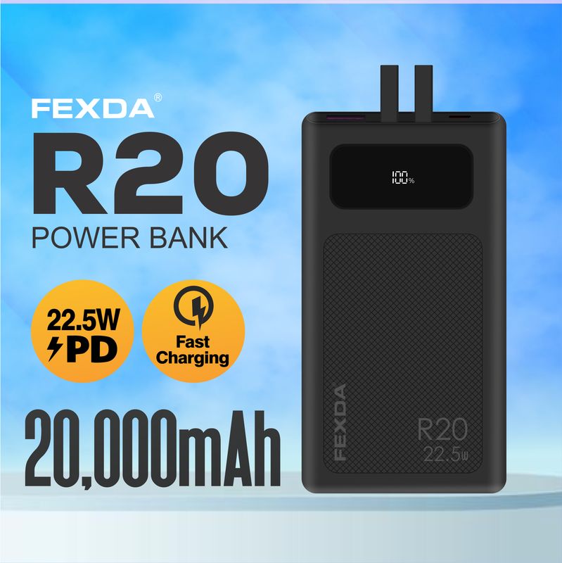 R20 20000mAh 22.5W PD+QC Power Bank