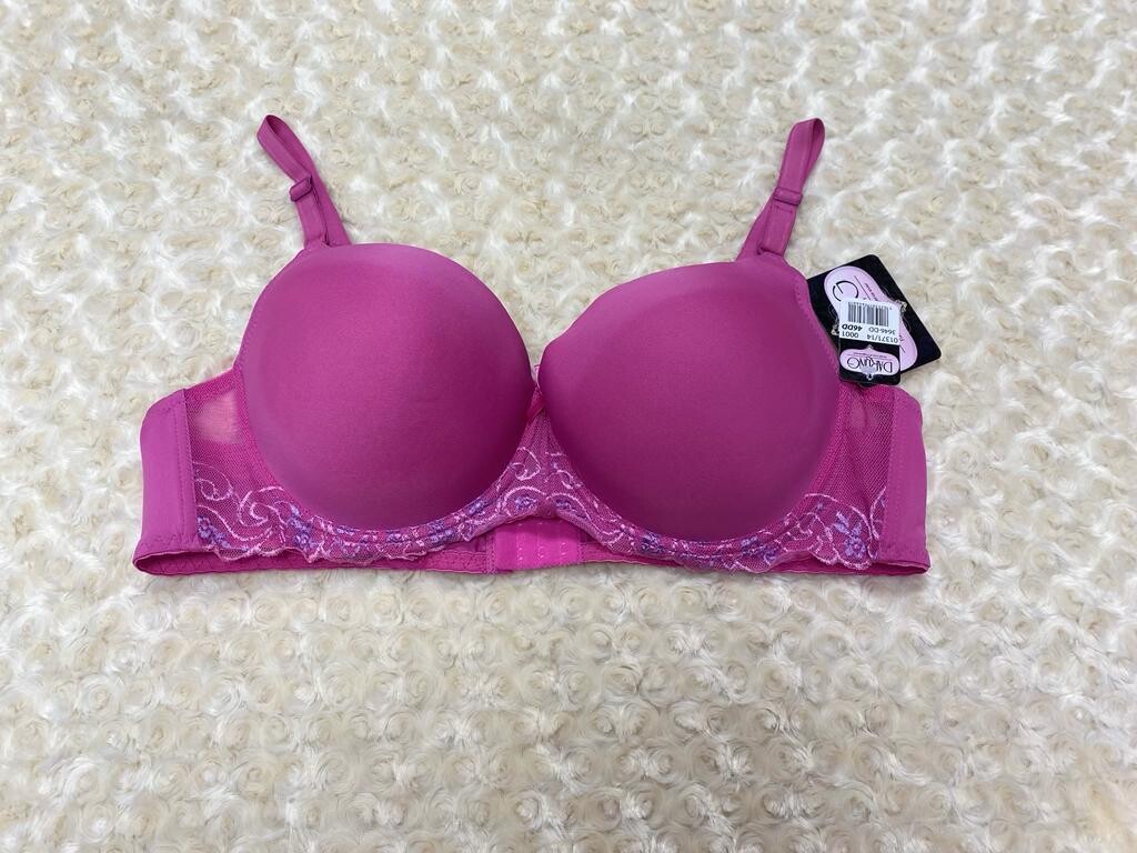 Plus Size Bra With Lace, Size: 36DD, Color: Pink