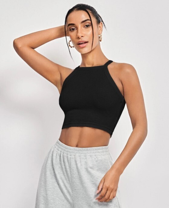 Solid Rib Knit Cami Top