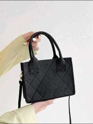 Stitch Detail Felt Square Bag
