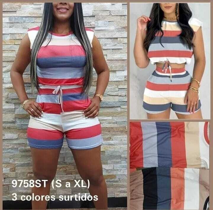 Milano Fashion Striped Two Piece